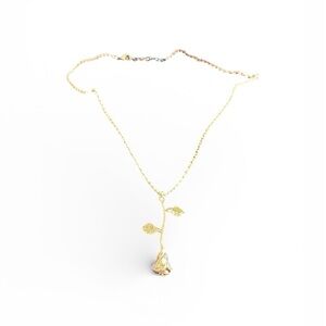 Rose Gold Rose Necklace